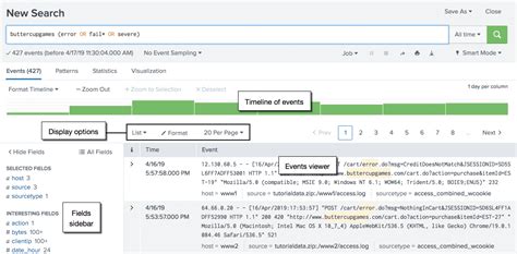 In the Format field, enter the timestamp format the Collector should use to parse timestamps in your log. . What determines the timestamp shown on returned events in a search in splunk